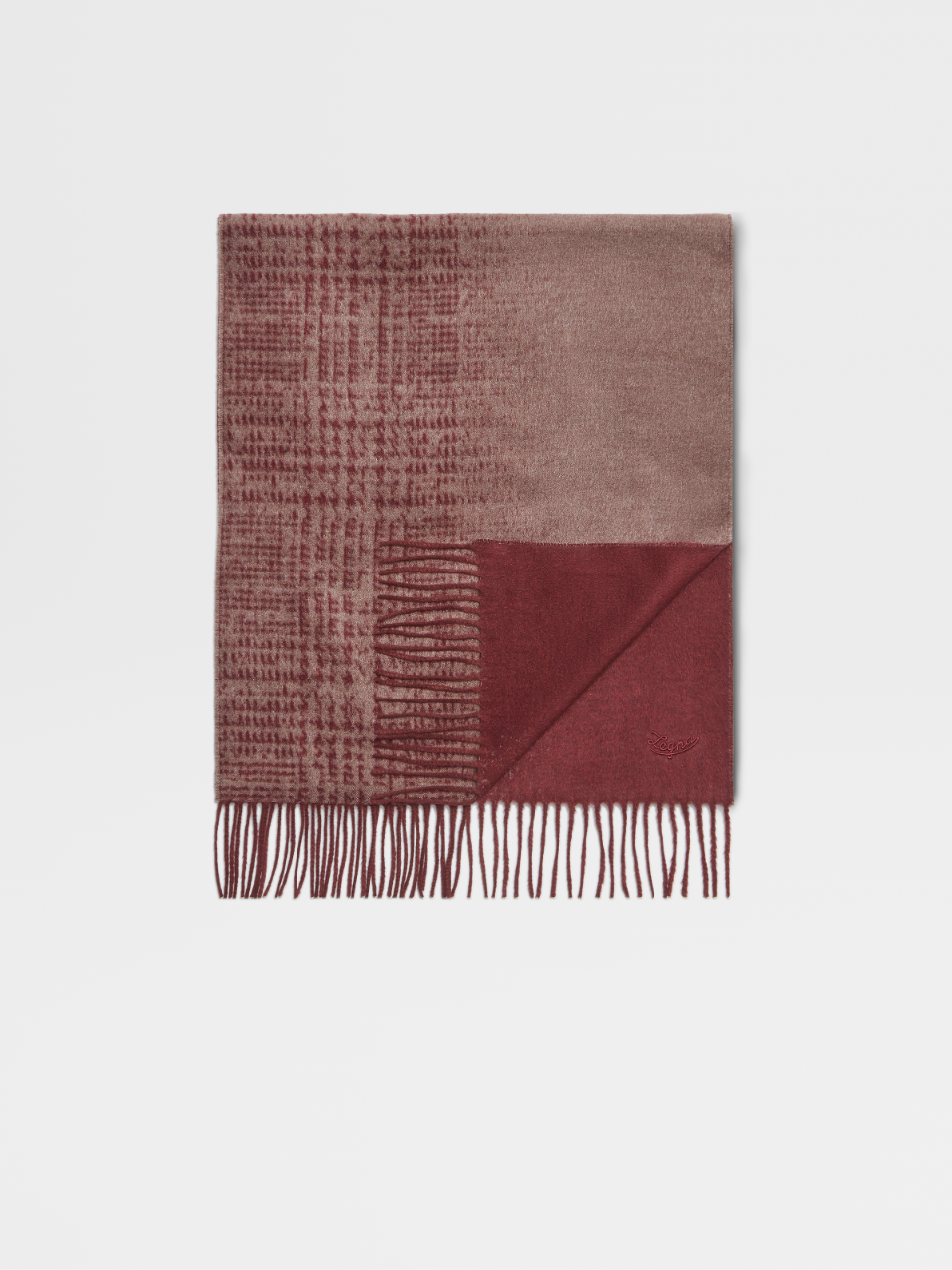 Red Zegna Silk Scarf